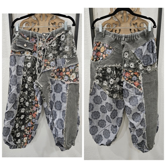 POL Floral Patchwork Joggers - Picture 2 of 5